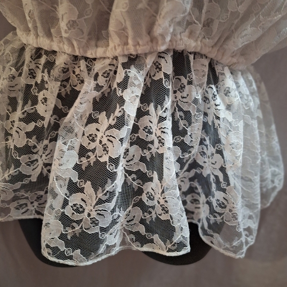 No brand lacey back button-down blouse large - Picture 4 of 6